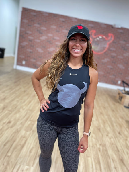 Women's Black OBA Logo & Grey Bull Dri-FIT Tank Top