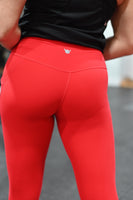 Buttery Soft Old Bull Leggings - Red